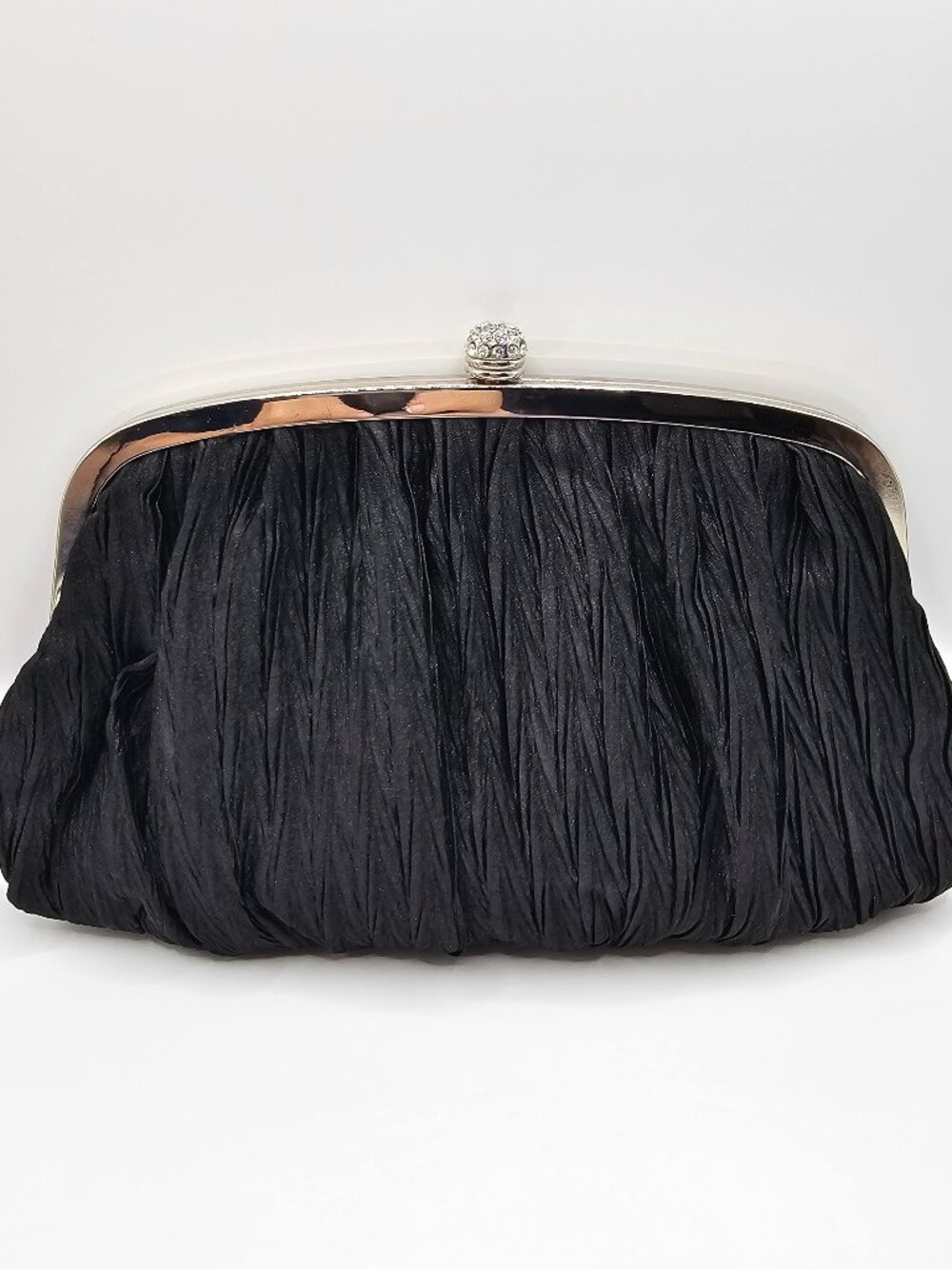Vintage  Formal Black silk Neiman Marcus  Evening Clutch  Handbag